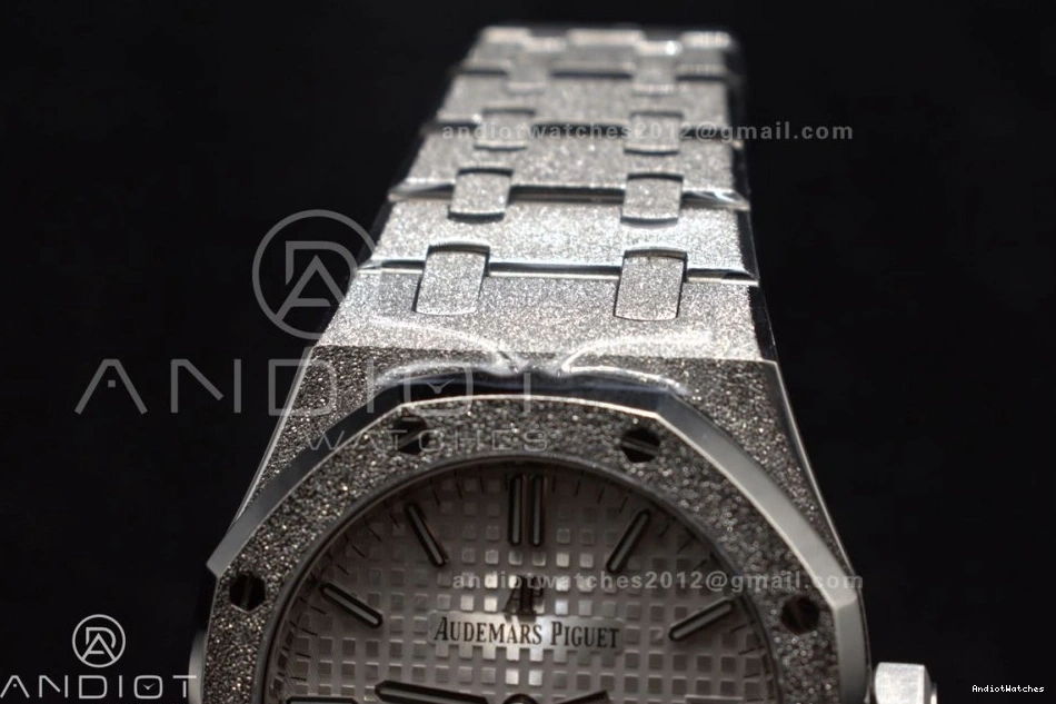 Edition 37mm Best Bracelet 15454 Super APSF Affordable 1033 SA3120 Dial Textured Oak On Frosted SS 1:1 White Royal Clone SS 0406